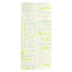 SACS SANDWICHS 'PAROLE' 32 G/M2 12+4x26 CM BLANC PARCH.INGRAISSABLE (500 UNITÉ)