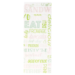 Image SACS SANDWICHS 'PAROLE' 32 G/M2 9+4x22 CM BLANC PARCH.INGRAISSABLE (500 UNITÉ) #1