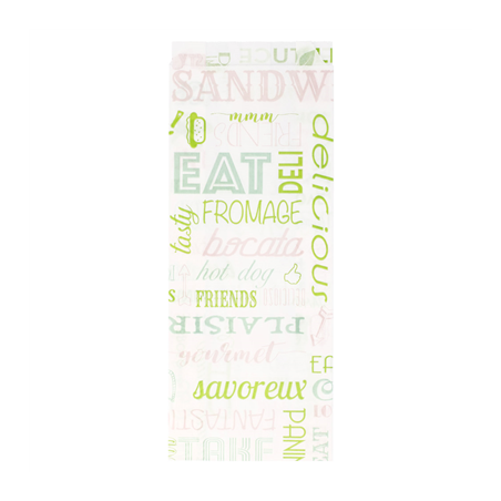 Image SACS SANDWICHS 'PAROLE' 32 G/M2 9+4x22 CM BLANC PARCH.INGRAISSABLE (500 UNITÉ) #1