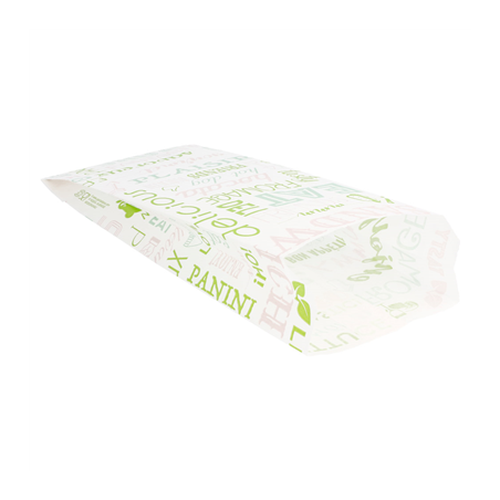 SACS SANDWICHS 'PAROLE' 32 G/M2 9+4x22 CM BLANC PARCH.INGRAISSABLE (500 UNITÉ)