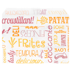 Image SACHET POUR FRITURES 'PAROLE' 32 G/M2 12x9 CM BLANC PARCH.INGRAISSABLE (1000 UNITÉ) #1