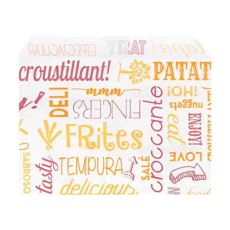 Image SACHET POUR FRITURES 'PAROLE' 32 G/M2 12x9 CM BLANC PARCH.INGRAISSABLE (1000 UNITÉ) #1