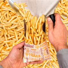 Image SACHET POUR FRITURES 'PAROLE' 32 G/M2 12x9 CM BLANC PARCH.INGRAISSABLE (1000 UNITÉ) #3