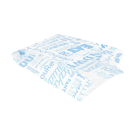 POCHETTES HAMBURGERS 'PAROLE' 32 G/M2 12+7x18 CM BLEU PARCH.INGRAISSABLE (500 UNITÉ)