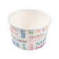 Image POTS À GLACES 'PAROLE' 120 ML 210 + 18 PE G/M2 Ø7,7x4,7 CM BLANC CARTON (2000 UNITÉ) #1