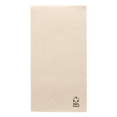 Image SERVIETTES ECOLABEL P. 1/6 'DOUBLE POINT' 19 G/M2 30x40 CM NATUREL OUATE RECYCLÉE (1500 UNITÉ) #1