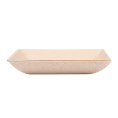 RÉCIPIENT CARRÉ 'BIONIC' 6,5x6,5x1,2 CM NATUREL BAGASSE (1000 UNITÉ)