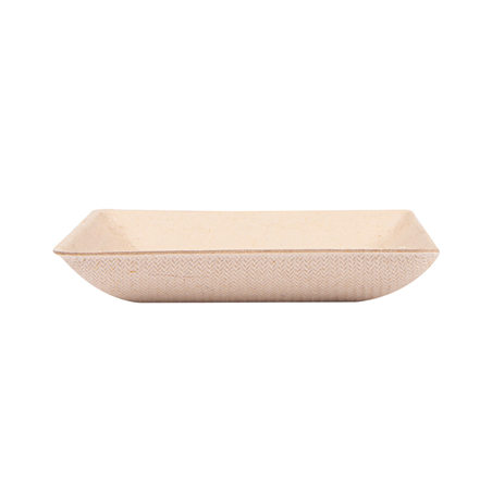 RÉCIPIENT CARRÉ 'BIONIC'  6,5x6,5x1,2 CM NATUREL BAGASSE (1000 UNITÉ)