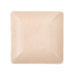 Image RÉCIPIENT CARRÉ 'BIONIC'  6,5x6,5x1,2 CM NATUREL BAGASSE (1000 UNITÉ) #3