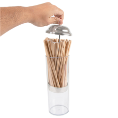 Image DISTRIBUTEUR DE PAILLES  9x27 CM TRANSPARENT SAN (1 UNITÉ) #4