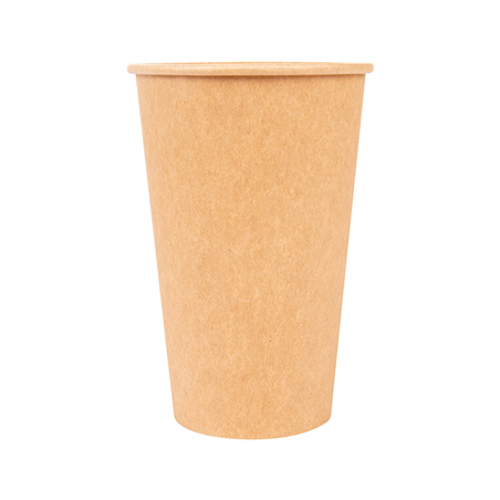 GOBELETS BOISSONS CHAUDES 1 PAROI 480 ML 300 + 18 PE G/M2 Ø9/6x13,2 CM MARRON CARTON (1000 UNITÉ)