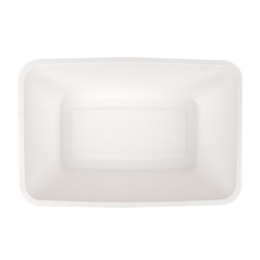 Image BARQUETTES 'BIONIC' 1000 ML 20x13,3x6 CM BLANC BAGASSE (500 UNITÉ) #3
