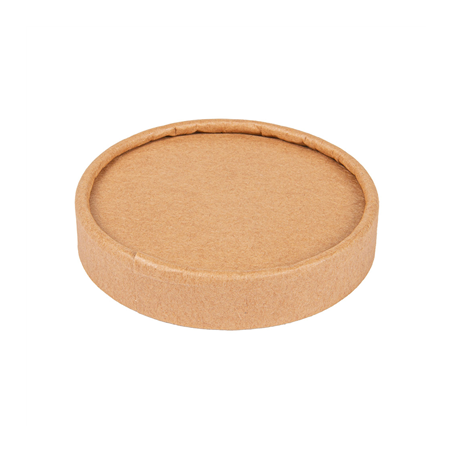 Image COUVERCLES POTS À GLACES 120 ML 280 + 18 PE G/M2 Ø7,7 CM MARRON CARTON (1000 UNITÉ) #1
