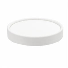 Image COUVERCLES POTS À GLACES 150 ML 280 + 18 PE G/M2 Ø8,5 CM BLANC CARTON (1000 UNITÉ) #1