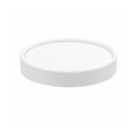 Image COUVERCLES POTS À GLACES 150 ML 280 + 18 PE G/M2 Ø8,5 CM BLANC CARTON (1000 UNITÉ) #1