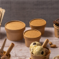 Image COUVERCLES POTS À GLACES 240 ML 280 + 18 PE G/M2 Ø9,4 CM MARRON CARTON (1000 UNITÉ) #4
