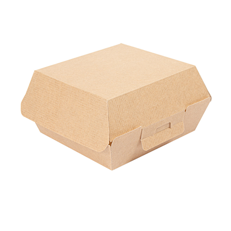 Image BOÎTES HAMBURGER 'THEPACK' 220 G/M2 13x12,5x6,2 CM (S) NATUREL CARTON ONDULÉ NANO-MICRO (450 UNITÉ) #1