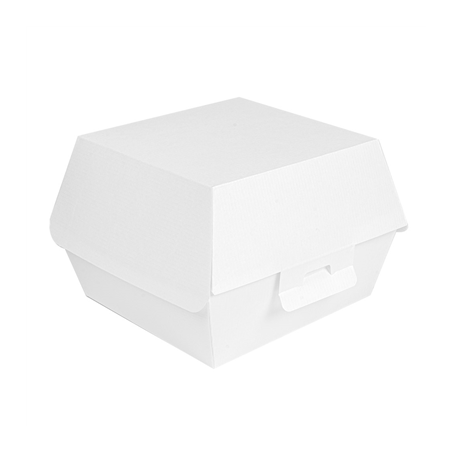 Image BOÎTES HAMBURGER 'THEPACK' 230 G/M2 13x12,5x9 CM (M) BLANC CARTON ONDULÉ NANO-MICRO (500 UNITÉ) #1