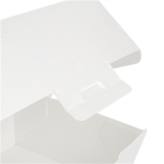 Image BOÎTES HAMBURGER 'THEPACK' 230 G/M2 13x12,5x9 CM (M) BLANC CARTON ONDULÉ NANO-MICRO (500 UNITÉ) #4
