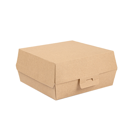 Image BOÎTES HAMBURGER 'THEPACK' 220 G/M2 17,6x16,8x7,8 CM (XL WIDER) NATUREL CARTON ONDULÉ NANO-MICRO (300 UNITÉ) #1