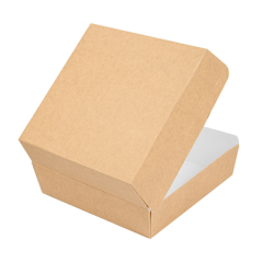 Image BOÎTES HAMBURGER 'THEPACK' 220 G/M2 17,6x16,8x7,8 CM (XL WIDER) NATUREL CARTON ONDULÉ NANO-MICRO (300 UNITÉ) #3