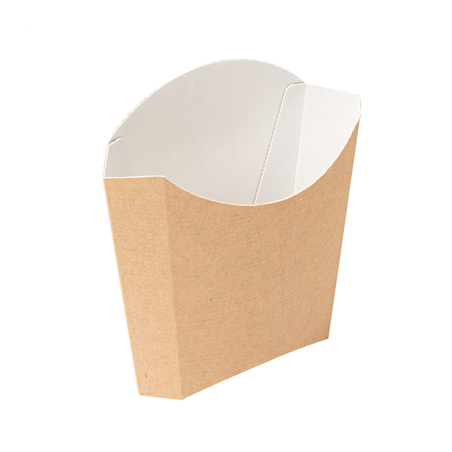 Image BOÎTES À FRITES STANDARD 'THEPACK' 135 G 220 G/M2 13x8x13,5 CM NATUREL CARTON ONDULÉ NANO-MICRO (1200 UNITÉ) #1