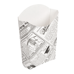 Image BOÎTES À FRITES JUMBO 'THEPACK TIMES' 165 G 230 G/M2 13,5x8,5x16 CM BLANC CARTON ONDULÉ NANO-MICRO (1200 UNITÉ) #1