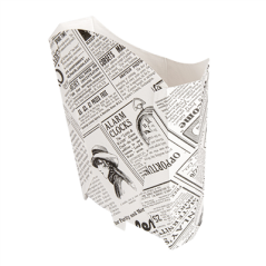 Image BOÎTES À FRITES JUMBO 'THEPACK TIMES' 165 G 230 G/M2 13,5x8,5x16 CM BLANC CARTON ONDULÉ NANO-MICRO (1200 UNITÉ) #3