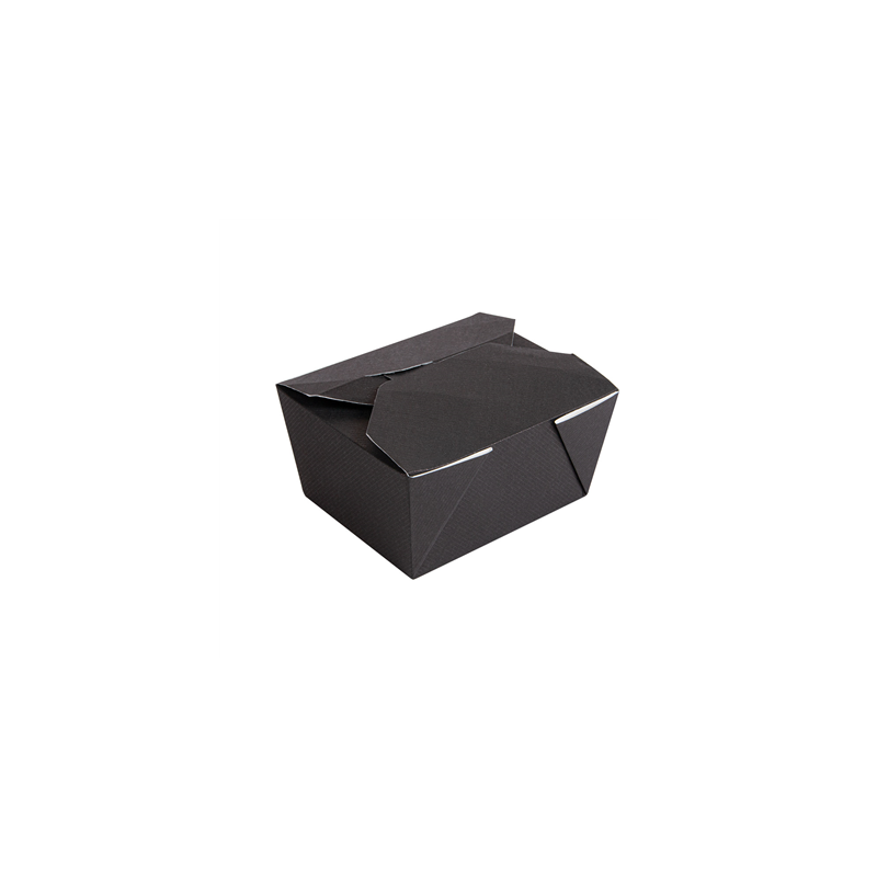 BOÎTES AMÉRICAINES MICRO-ONDABLES 'THEPACK' 780 ML 230 + 12PP G/M2 11,3x9x6,3 CM NOIR CARTON ONDULÉ NANO-MICRO (500 UNITÉ)