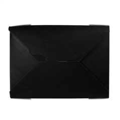 Image BOÎTES AMÉRICAINES MICRO-ONDABLES 'THEPACK' 1980 ML 250 + 12PP G/M2 19,6x14x6,2 CM NOIR CARTON ONDULÉ NANO-MICRO (200 UNIT