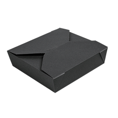 Image BOÎTES AMÉRICAINES MICRO-ONDABLES 'THEPACK' 2910 ML 250 + 12PP G/M2 21,7x21,7x6 CM NOIR CARTON ONDULÉ NANO-MICRO (100 UNIT