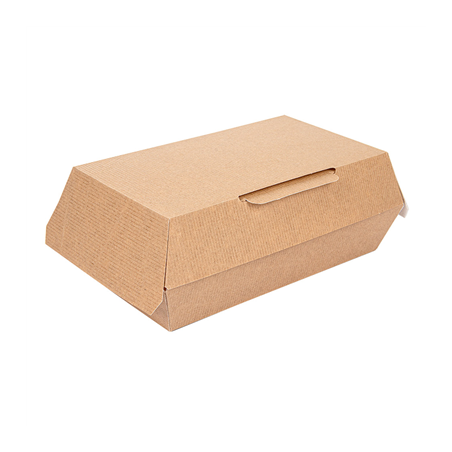 Image BOÎTES "LUNCH BOX" 'THEPACK' 220 G/M2 19,5x11,5x6,5 CM NATUREL CARTON ONDULÉ NANO-MICRO (300 UNITÉ) #1