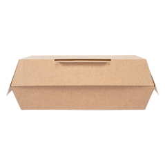 BOÎTES "LUNCH BOX" 'THEPACK' 220 G/M2 19,5x11,5x6,5 CM NATUREL CARTON ONDULÉ NANO-MICRO (300 UNITÉ)