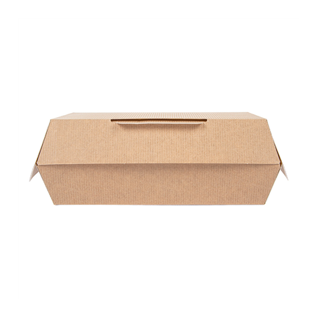 BOÎTES "LUNCH BOX" 'THEPACK' 220 G/M2 19,5x11,5x6,5 CM NATUREL CARTON ONDULÉ NANO-MICRO (300 UNITÉ)
