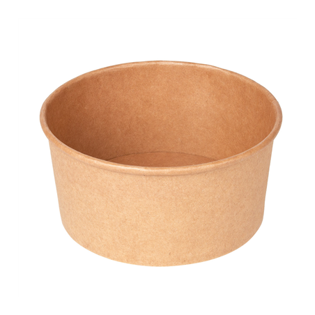 Image POTS SALADIERS 750 ML 320 + 18 PE G/M2 Ø 14,5/12,5x7 CM NATUREL KRAFT (500 UNITÉ) #1