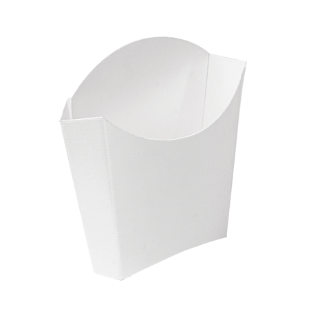 Image BOÎTES À FRITES STANDARD 'THEPACK' 135 G 230 G/M2 13x8x13,5 CM BLANC CARTON ONDULÉ NANO-MICRO (1200 UNITÉ) #1