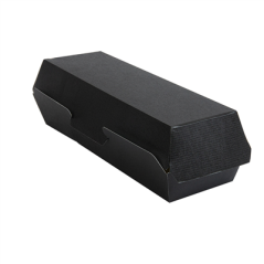 Image COQUILLES "HOT DOG" 'THEPACK' 230 G/M2 23,2x9x6,3 CM NOIR CARTON ONDULÉ NANO-MICRO (450 UNITÉ) #1