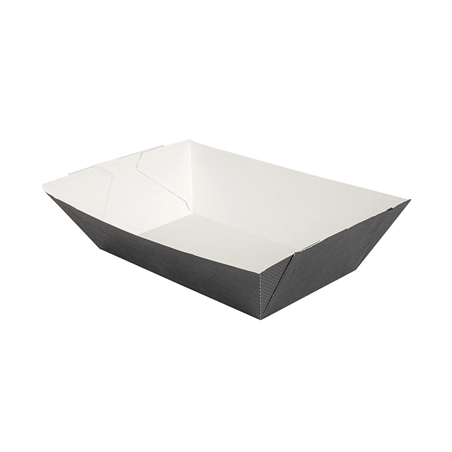 Image BARQUETTES 'THEPACK' 2400 G 230 G/M2 17x9,7x6,3 CM NOIR CARTON ONDULÉ NANO-MICRO (600 UNITÉ) #1