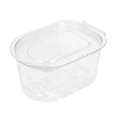 Image PETITS POTS + COUVERCLE INCLUS 80 ML 7,5x5,5x3,7 CM TRANSPARENT PET (1000 UNITÉ) #1
