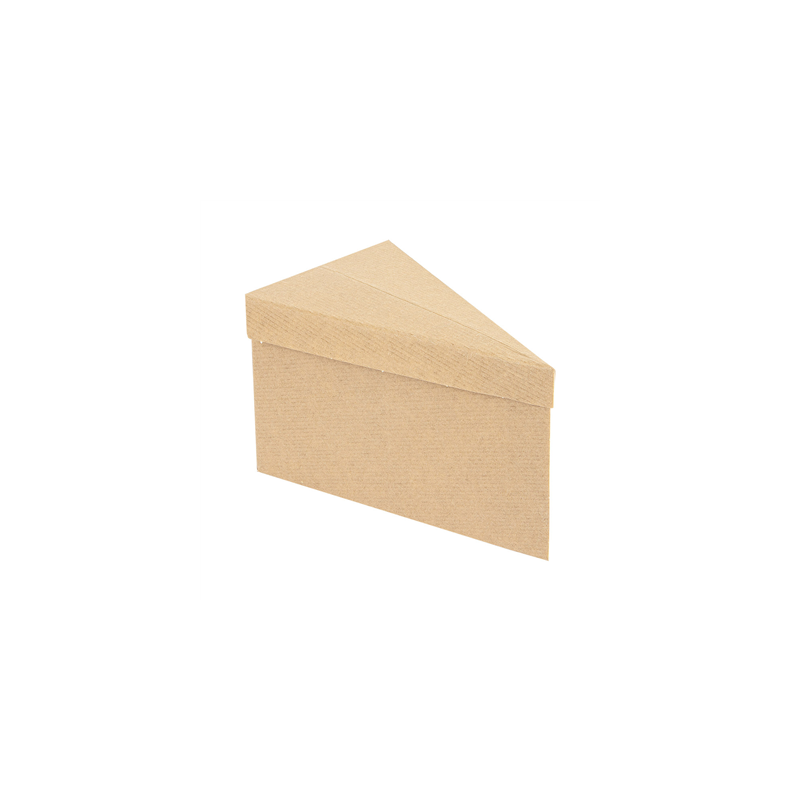 BOÎTES TRIANGULAIRES PÂSTISSERIE 'THEPACK' 240 G/M2 14,4x8,5x9 CM MARRON CARTON ONDULÉ NANO-MICRO (600 UNITÉ)