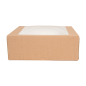 Image BOÎTES PÂTISSERIES AVEC FENÊTRE 'THEPACK' 240 G/M2 + OPP 28x28x10 CM NATUREL CARTON ONDULÉ NANO-MICRO (100 UNITÉ) #2