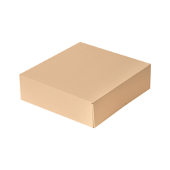 Image BOÎTES PATISSERIES SANS FENÊTRE 'THEPACK' 240 G/M2 23x23x7,5 CM NATUREL CARTON ONDULÉ NANO-MICRO (200 UNITÉ) #1