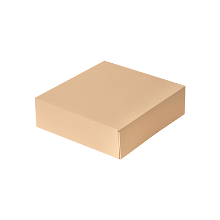 Image BOÎTES PATISSERIES SANS FENÊTRE 'THEPACK' 240 G/M2 23x23x7,5 CM NATUREL CARTON ONDULÉ NANO-MICRO (200 UNITÉ) #1