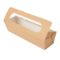 BOÎTES SANDWICH AVEC FENÊTRE - BAGUETTE 'THEPACK' 220 G/M2 + OPP 27,5x8x6,2 CM NATUREL CARTON ONDULÉ NANO-MICRO (200 UNITÉ) Image BOÎTES SANDWICH AVEC FENÊTRE - BAGUETTE 'THEPACK' 220 G/M2 + OPP 27,5x8x6,2 CM NATUREL CARTON ONDULÉ NANO-MICRO (200 UNITÉ