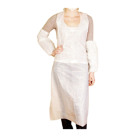 Image TABLIERS AU DÉTAIL  25µ 69x107 CM BLANC LDPE (100 UNITÉ) #1