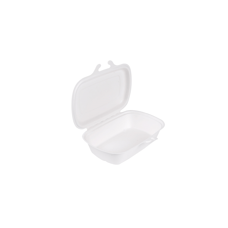 COQUILLES 'BIONIC' 900 ML 22,4x14x6 CM BLANC BAGASSE (400 UNITÉ) COQUILLES 'BIONIC' 900 ML 22,4x14x6 CM BLANC BAGASSE (400 UNITÉ)