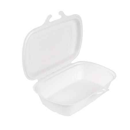 Image COQUILLES 'BIONIC' 900 ML 22,4x14x6 CM BLANC BAGASSE (400 UNITÉ) #1