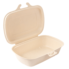 Image COQUILLES 'BIONIC' 900 ML 22,4x14x6 CM NATUREL BAGASSE (400 UNITÉ) #1