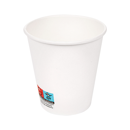 Image GOBELETS BOISSONS CHAUDES 1 PAROI 300 ML 300 + 18 PE G/M2 Ø9/6x9,5 CM BLANC CARTON (1000 UNITÉ) #1