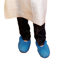 Image COUVRE CHAUSSURES ÉLASTIQUES 40µ 34x14 CM BLEU MARINE LDPE (100 UNITÉ) #1